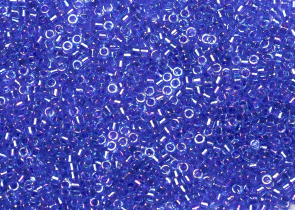 Бисер Япония MIYUKI Delica цилиндрический 11/0 5г DB-0063 сине-фиолетовый радужный с цветной линией