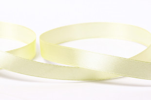 Лента атласная 12 мм ( 1/2 ") "Gamma" №009 св.желтый 33 метра