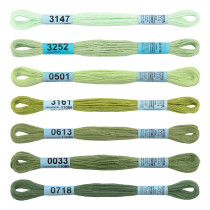 Нитки для вышивания Gamma набор мулине " СПЕКТР" 100% хлопок 7 x 8 м fern