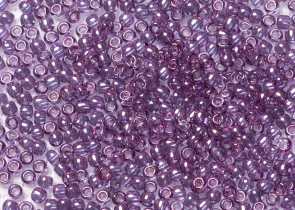 Бисер Япония круглый 11/0 10г 0205 темный аметист, золотое сияние